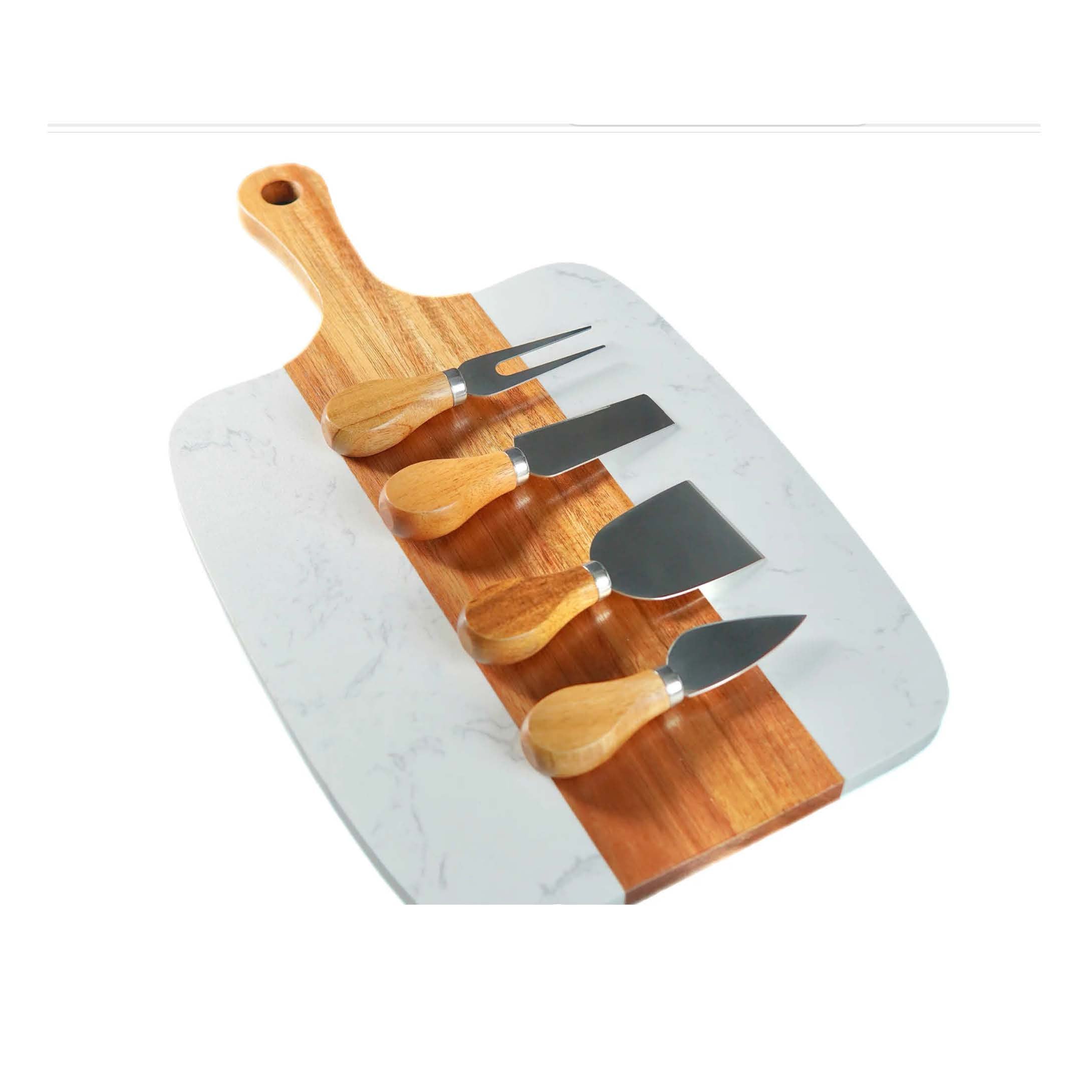 Hand-Engraved Marble &amp; Acacia Board Workshop