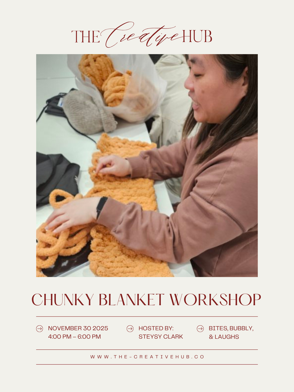 Chunky Knit Blanket Holiday Workshop