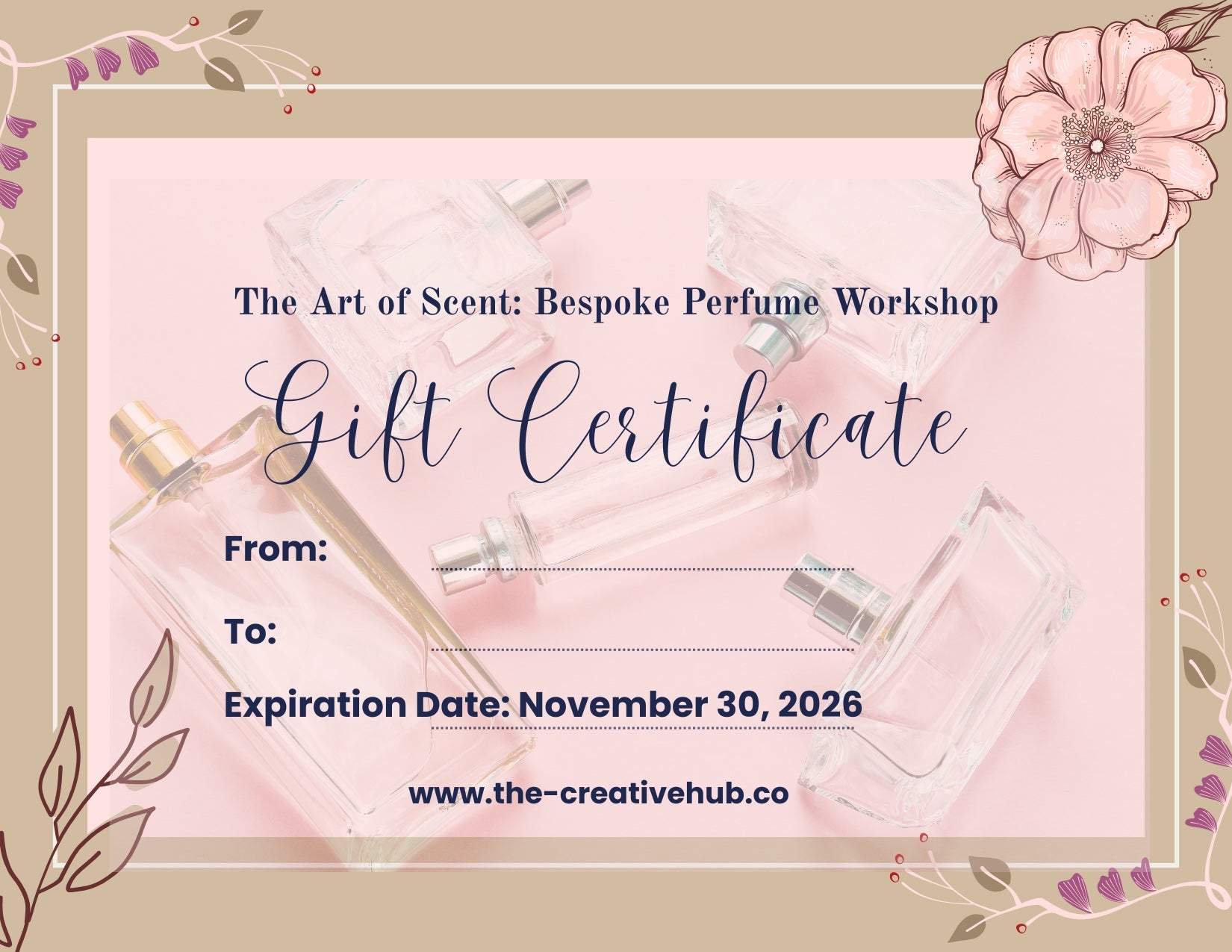 The Art of Scent: Bespoke Perfume Making Workshop – Gift Certificate