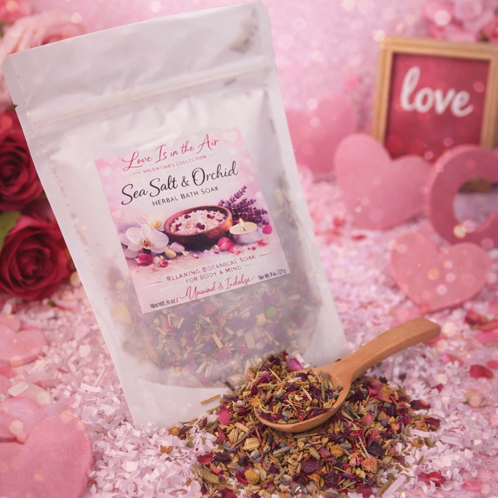 Sea Salt & Orchid Herbal Bath Soak — Love Is in the Air Collection